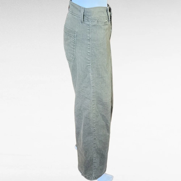 Levis Olive Herringbone Classic Utility Wide Leg Pants Size 6 - Picture 5 of 12